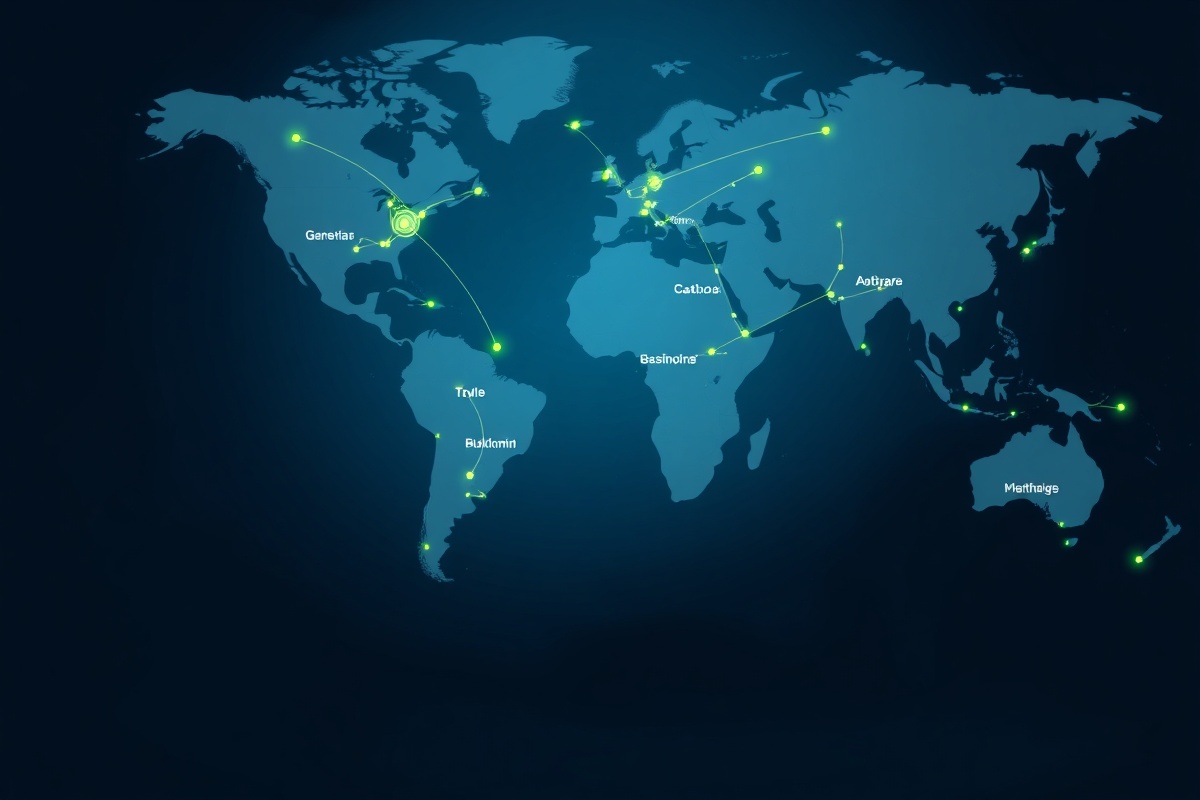 Map showing Pulsely's 18 global monitoring nodes in cities like New York, London, Frankfurt, Singapore, São Paulo, and Sydney